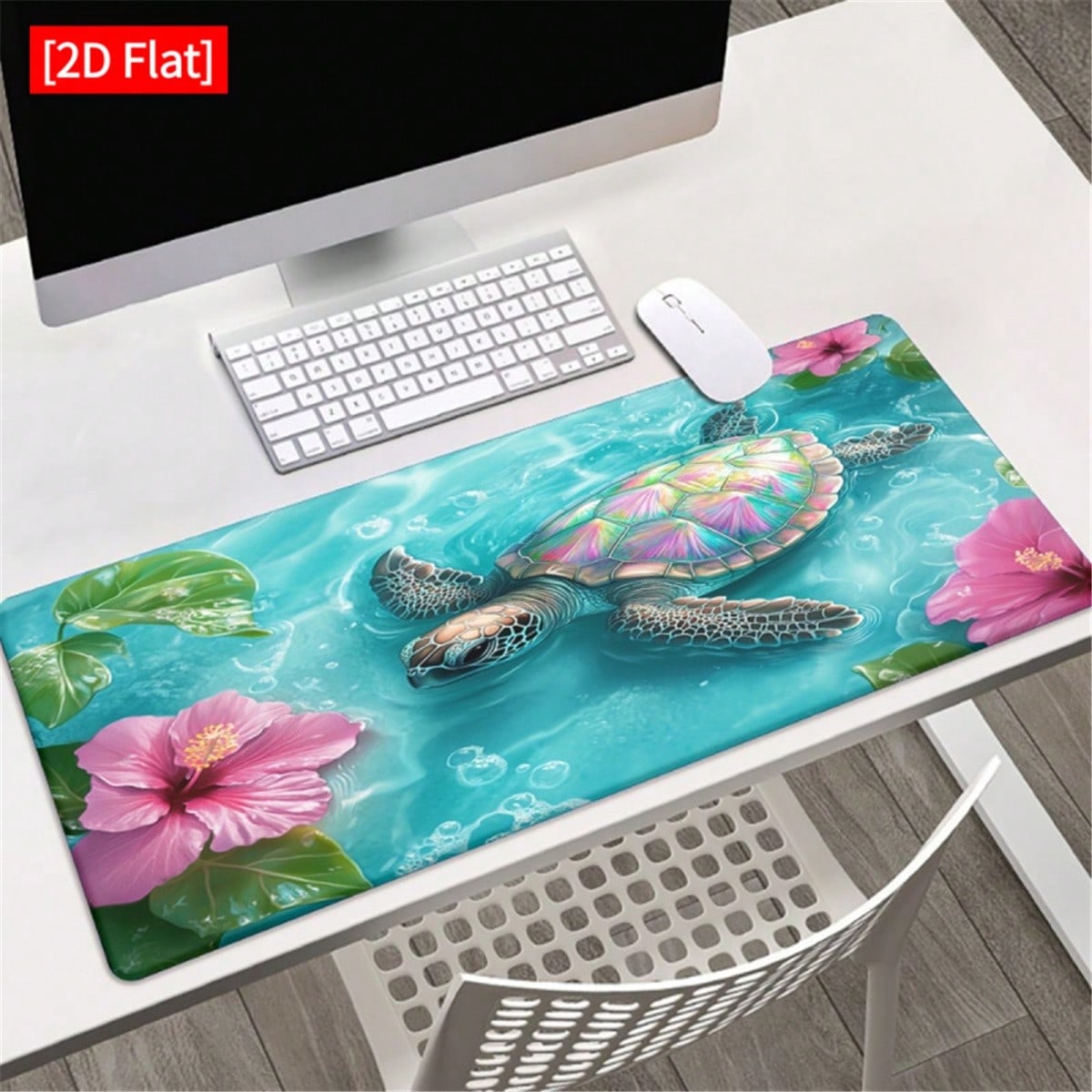 [2Dフラット]1枚入り 海とハイビスカスの花柄 ゲーミング - Desk Setup Pc And Laptop のレビューと価格