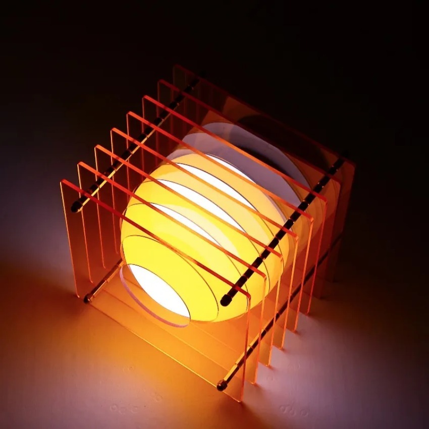 DIY アクリル千層ランプムーンランプデスクトップ装飾中断雰 - Desk Setup Lamp のレビューと価格