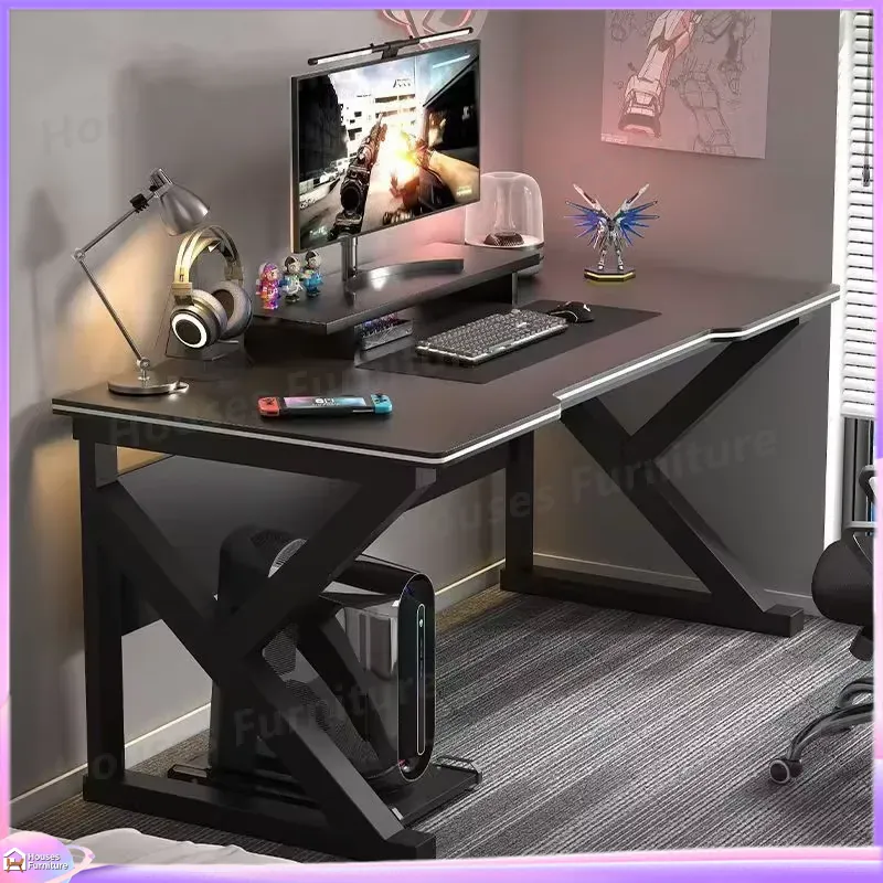 カフェメタルゲーミングデスクブラックMDFコンピューターテー - Desk Setup L Shaped のレビューと価格