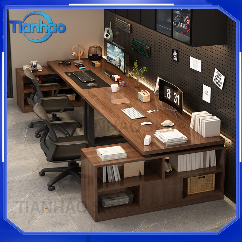 L字型ゲーミングデスク、デュアルモニター対応、本棚付き、ホー - Desk Setup L Shaped のレビューと価格