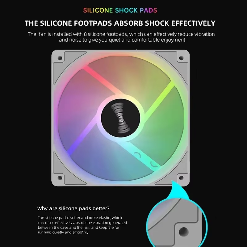 120mm PCケースファン 12V RGB サイクルミラー - Desk Setup Lamp のレビューと価格