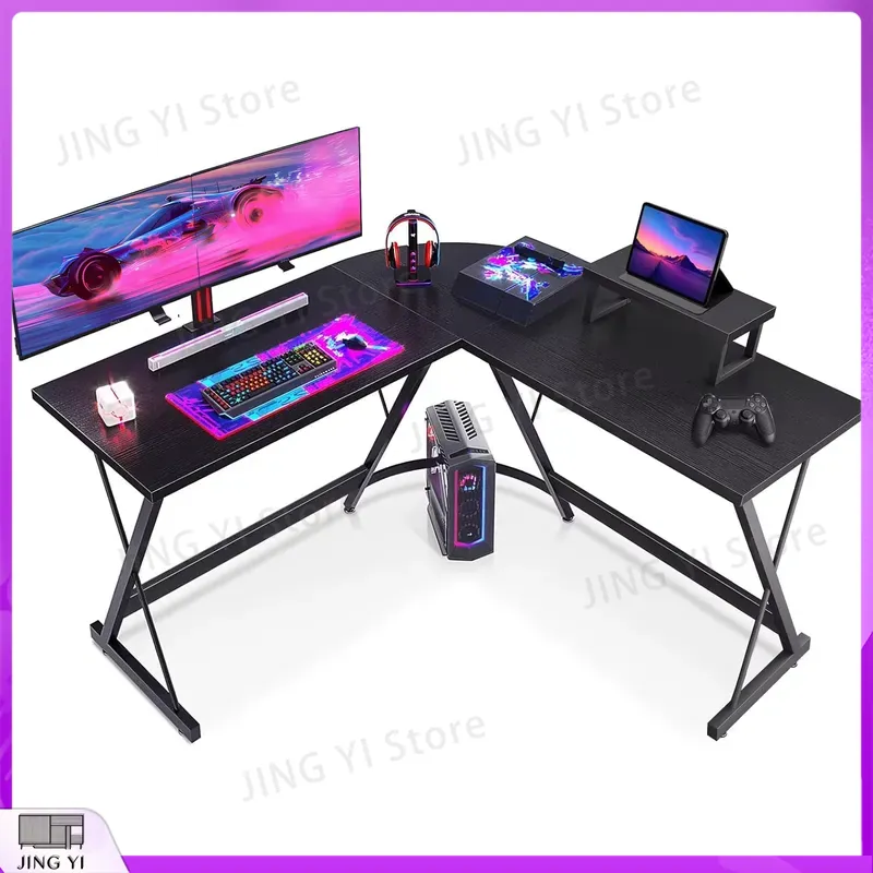 L字型ゲーミングデスク モニタースタンド付き 127x127 - Desk Setup L Shaped のレビューと価格