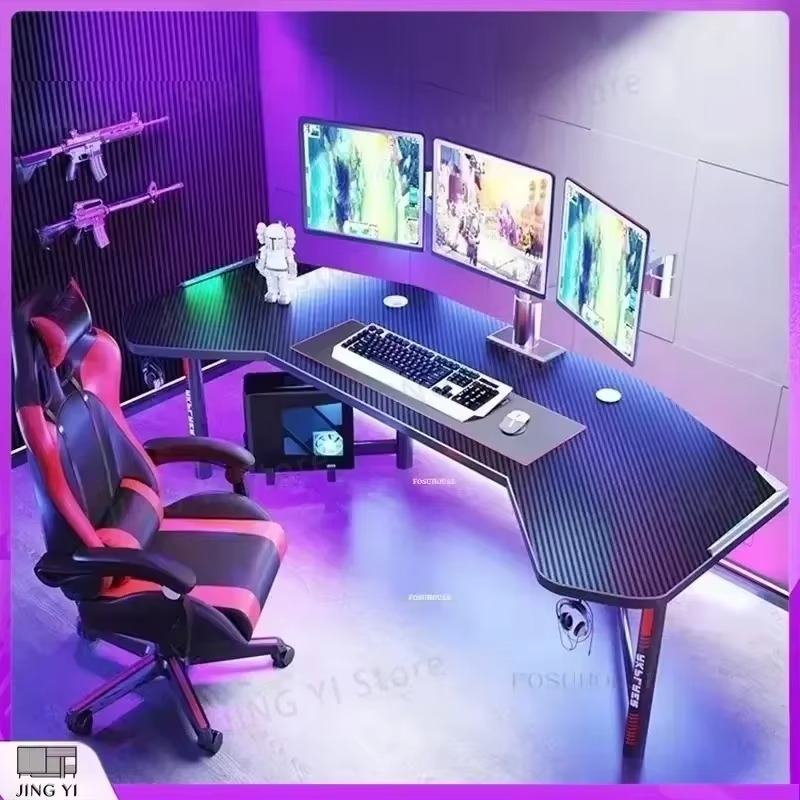プロ仕様ゲーミングデスク 人間工学に基づいたオフィス/自宅e - Desk Setup L Shaped のレビューと価格