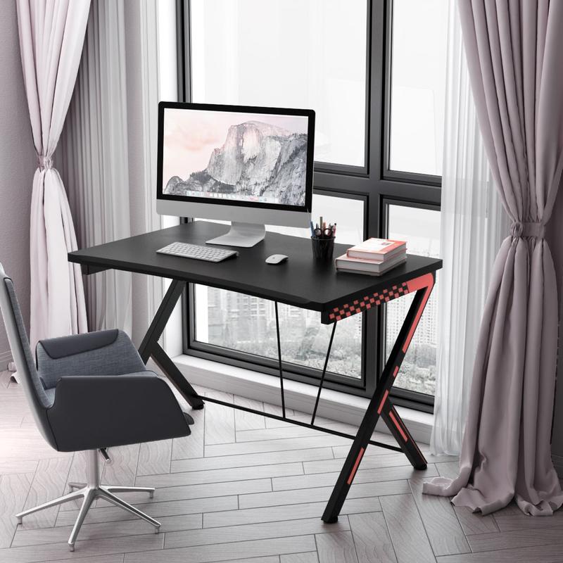 モダンな人間工学に基づいたコンピューターデスク、金属フレーム - Desk Setup L Shaped のレビューと価格
